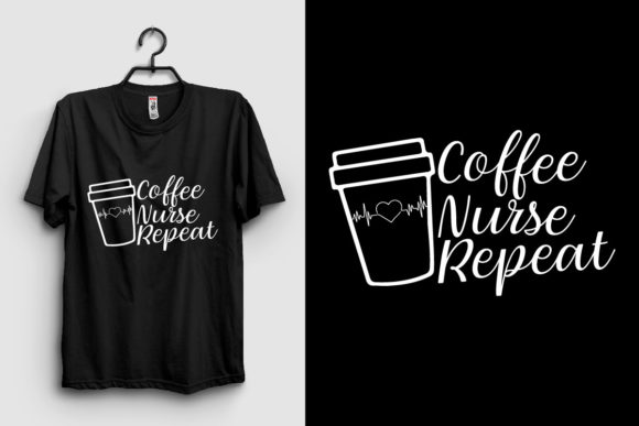 Coffee Nurse Repeat Graphics & Print Templates