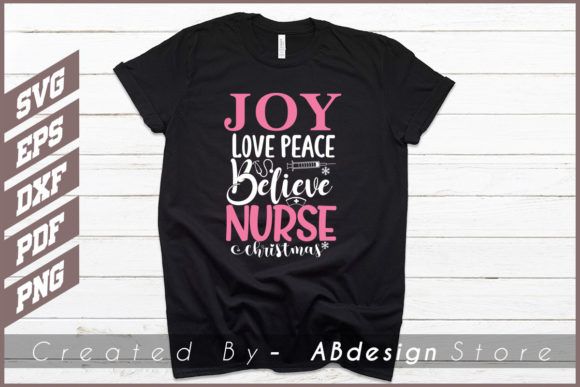 Joy Love Peace Nurse Graphics & Print Templates