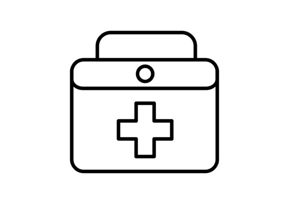 Medical Kit Line Icon Design: Graphics & Icons
