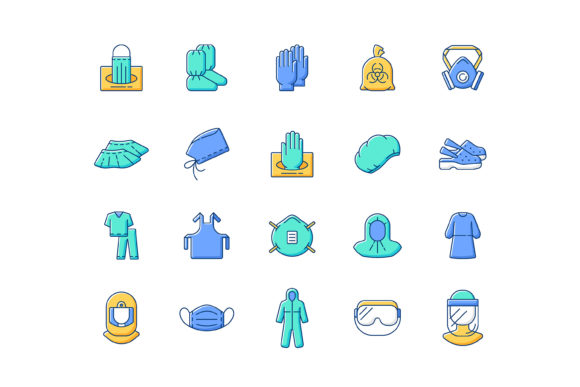 Medical PPE RGB Icons: Graphics for Sellers