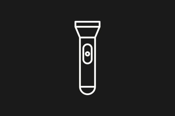 Medical Torch Light Line Inverted Icon D Graphics
