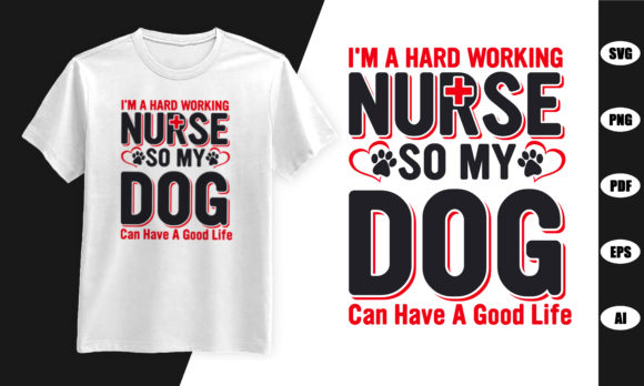 Nurse and Dog Graphics for T-Shirt Designs